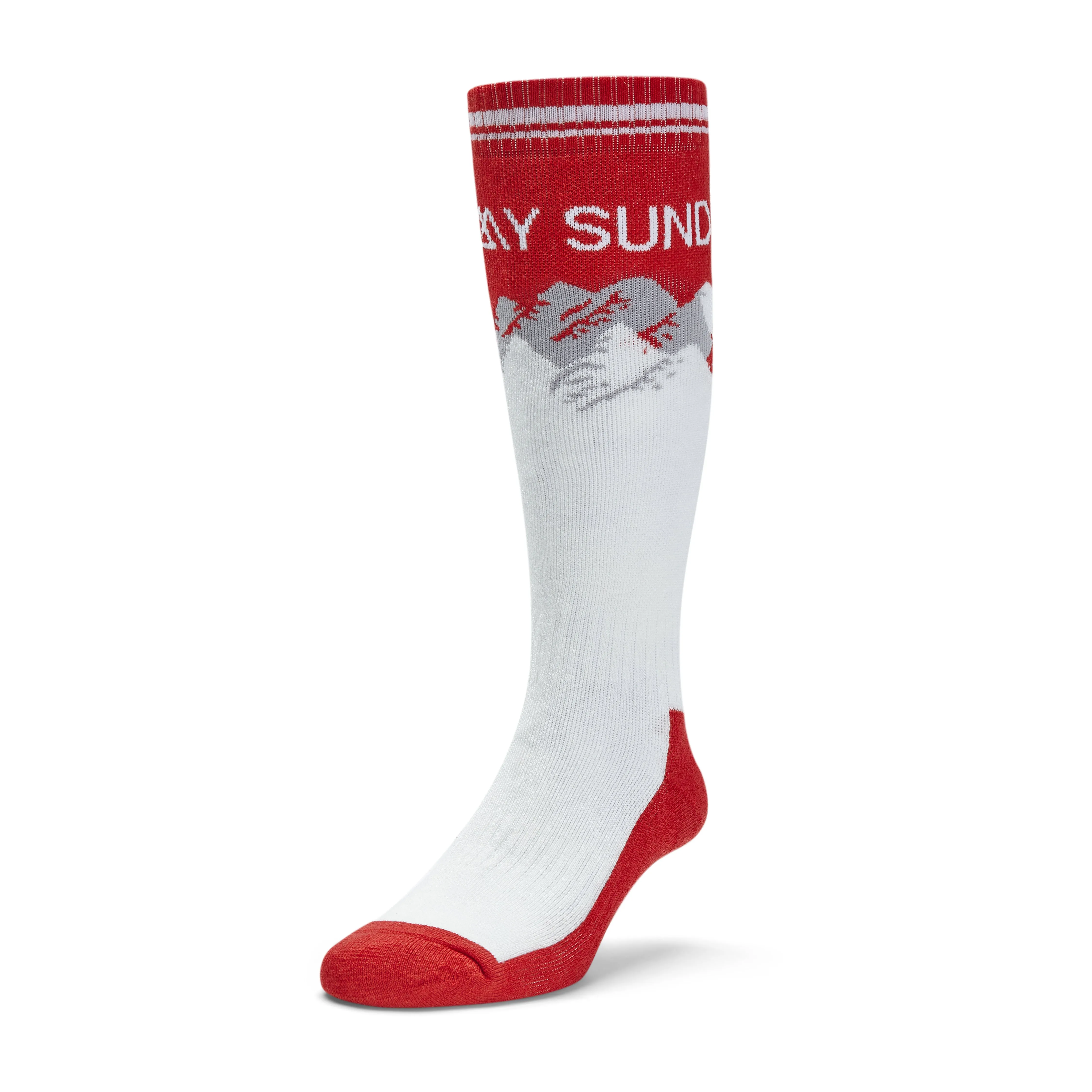 Merino Blend Performance Ski Sock - Red sold by My Sunday Ski product image thumbnail 2