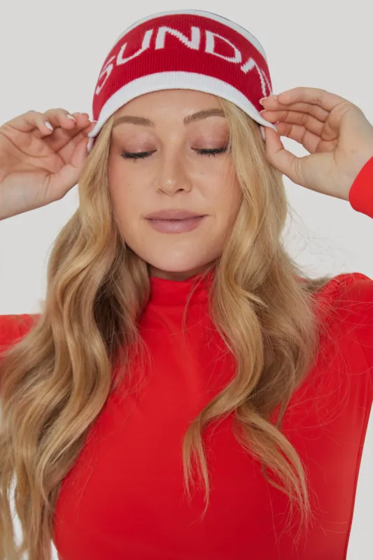 Headband - Red Logo sold by My Sunday Ski