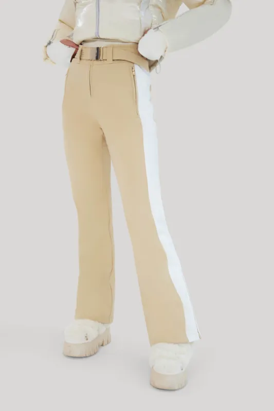 Stripe Perfect Ski Pant - Camel / White sold by My Sunday Ski