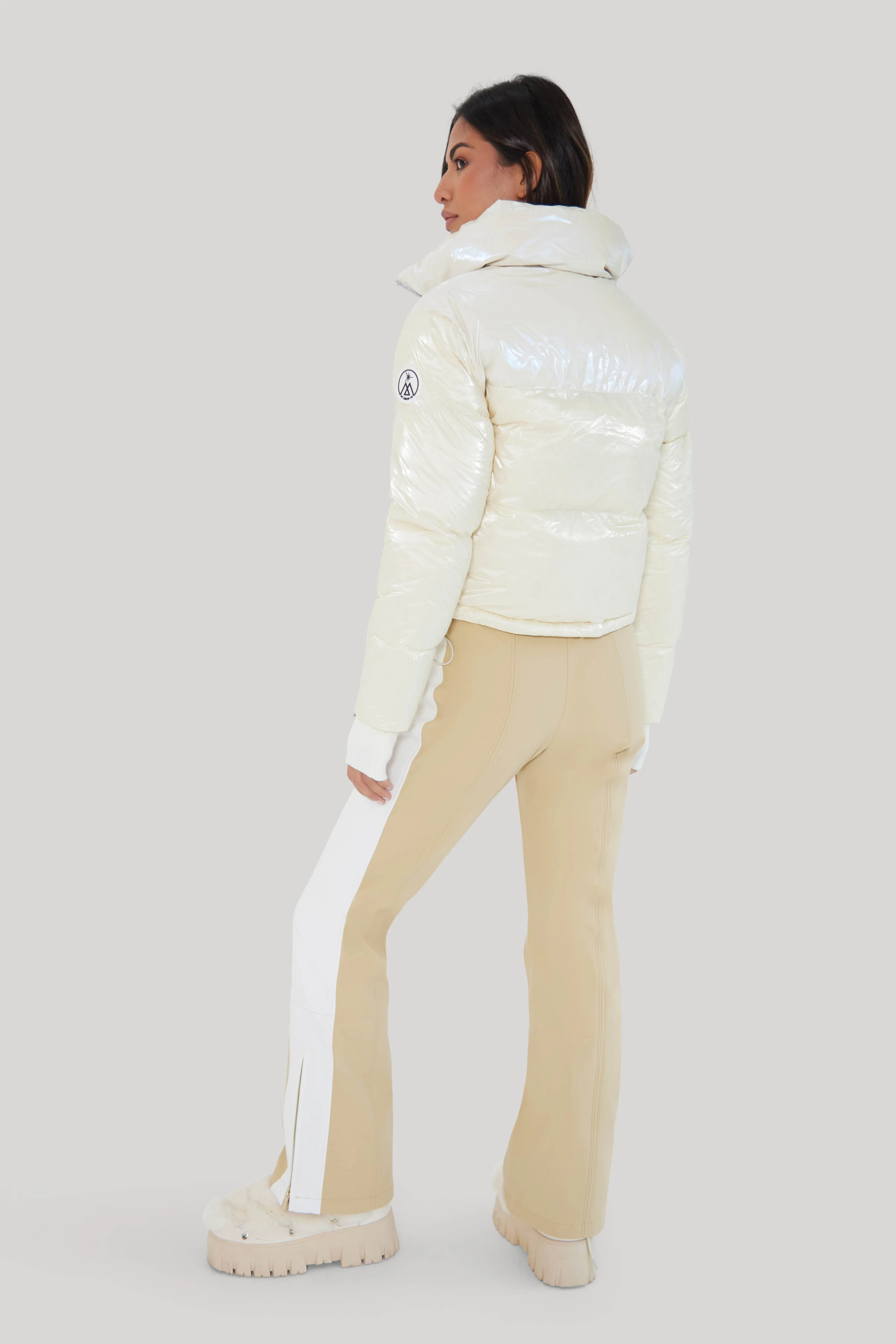 Stripe Perfect Ski Pant - Camel / White sold by My Sunday Ski product image thumbnail 4