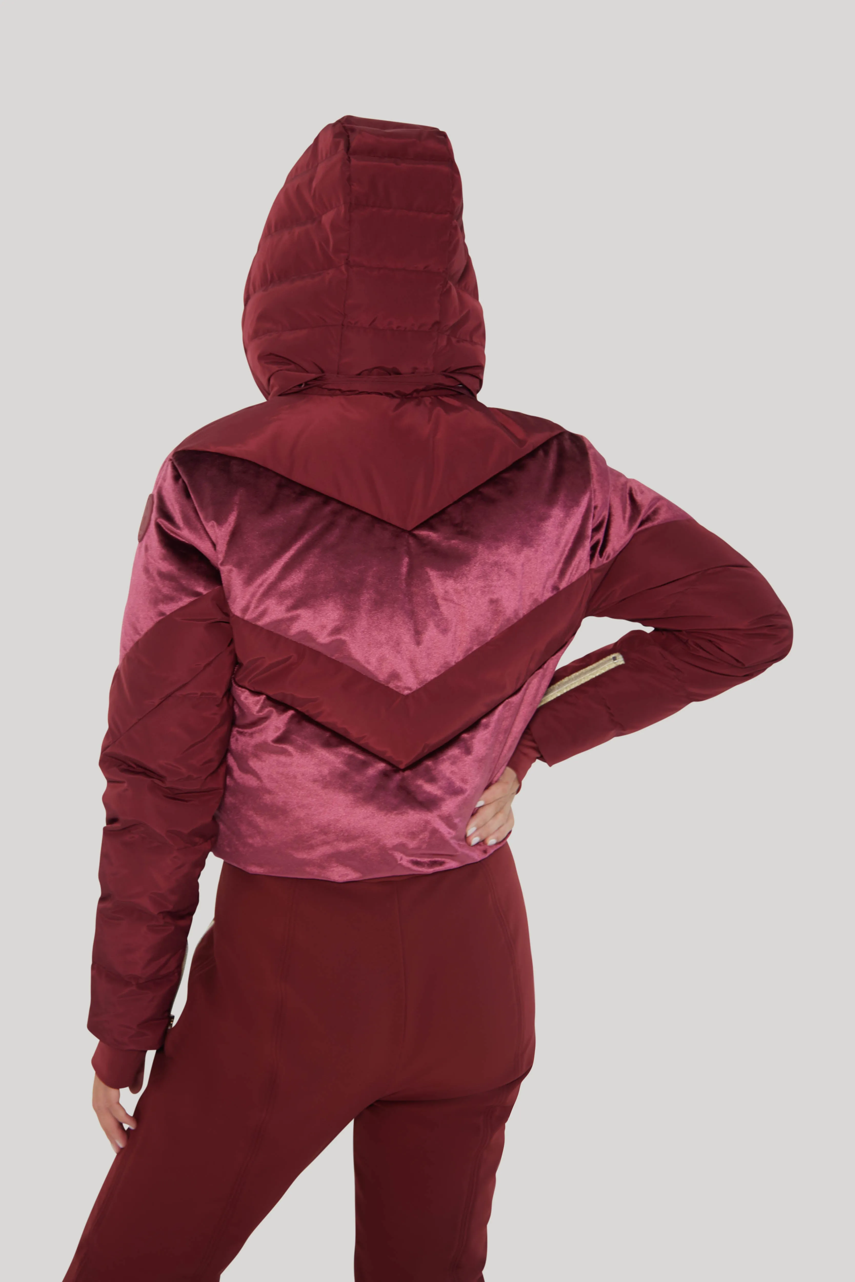 Chevron Ski Suit - Cabernet Velvet sold by My Sunday Ski product image thumbnail 5