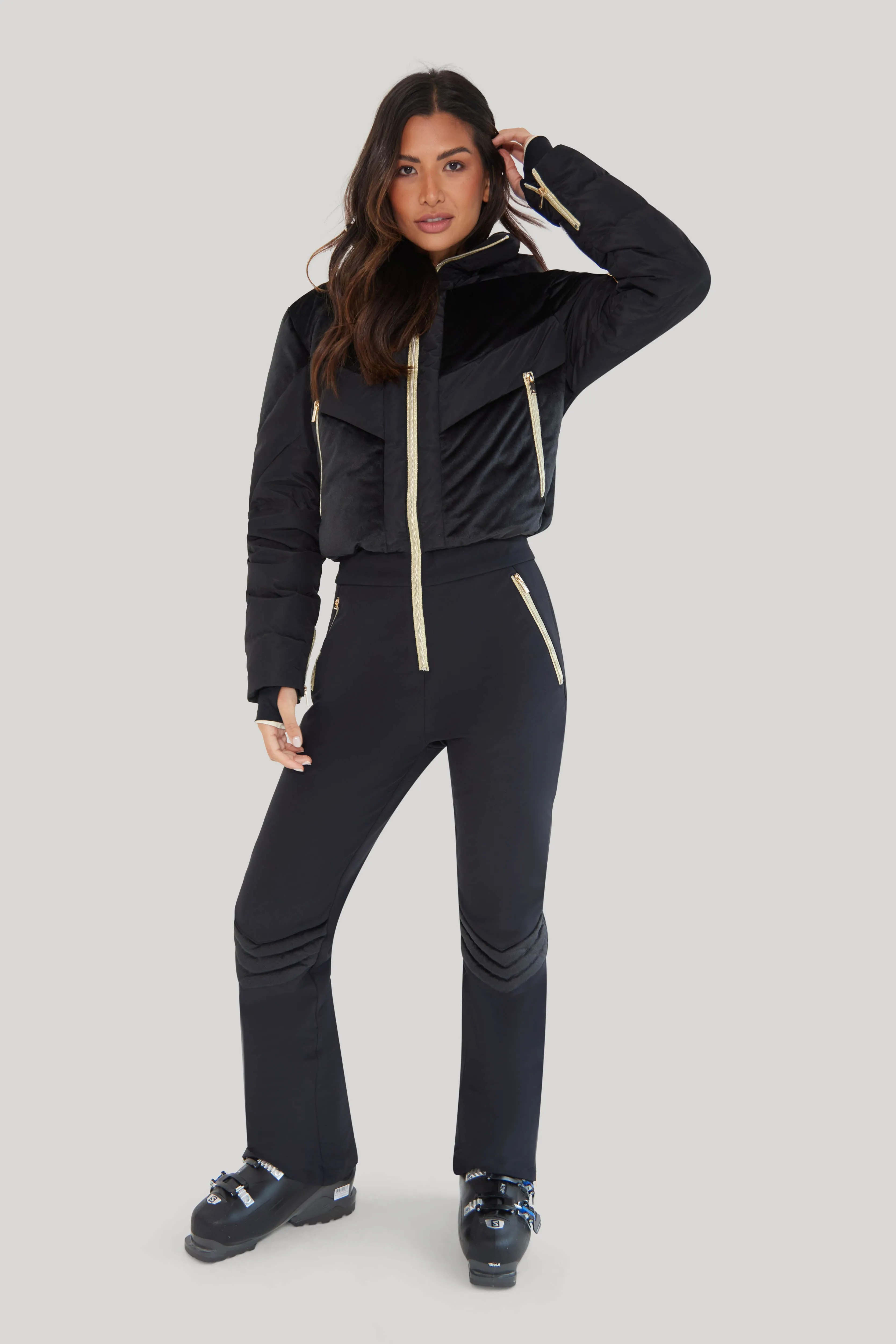 Chevron Ski Suit - Black Velvet sold by My Sunday Ski product image thumbnail 5