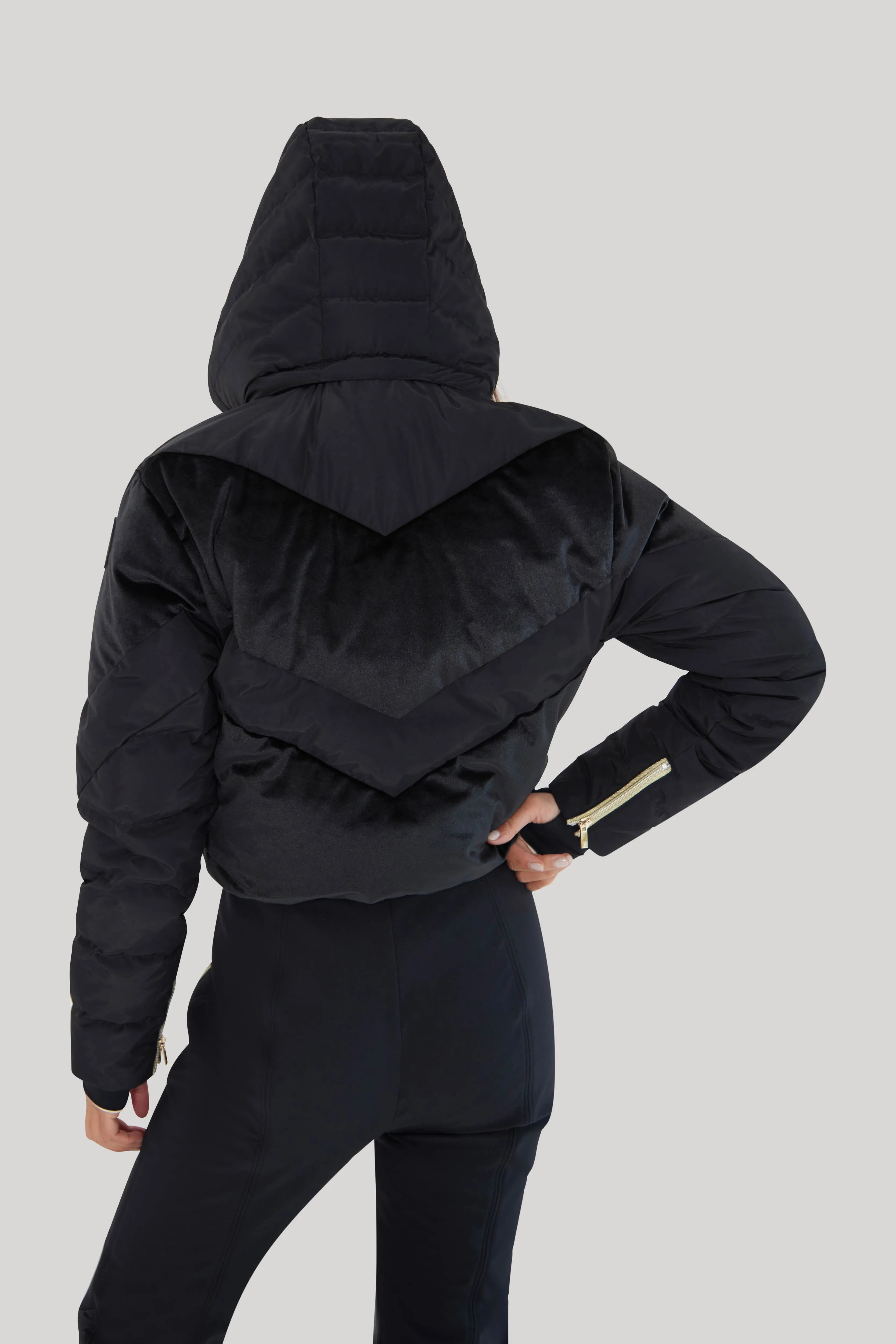 Chevron Ski Suit - Black Velvet sold by My Sunday Ski product image thumbnail 4
