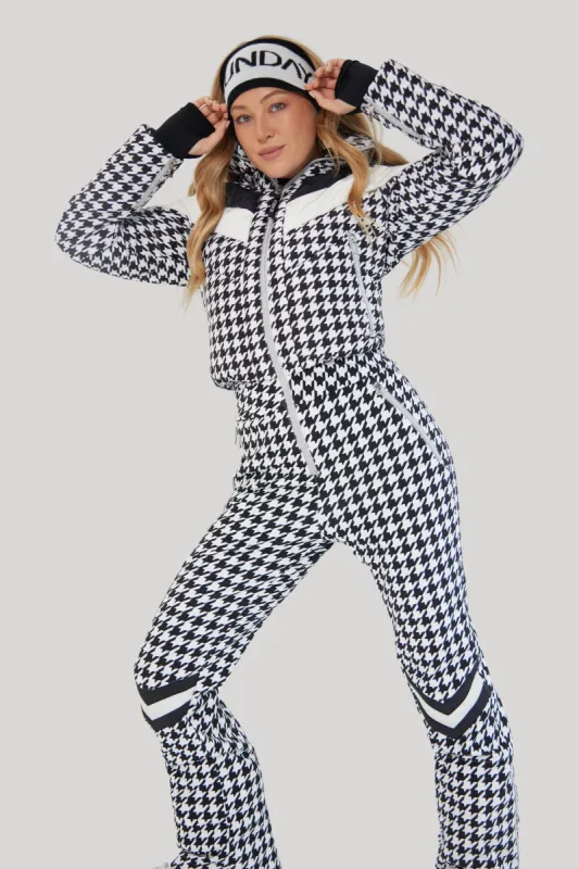 Chevron Ski Suit - Houndstooth sold by My Sunday Ski