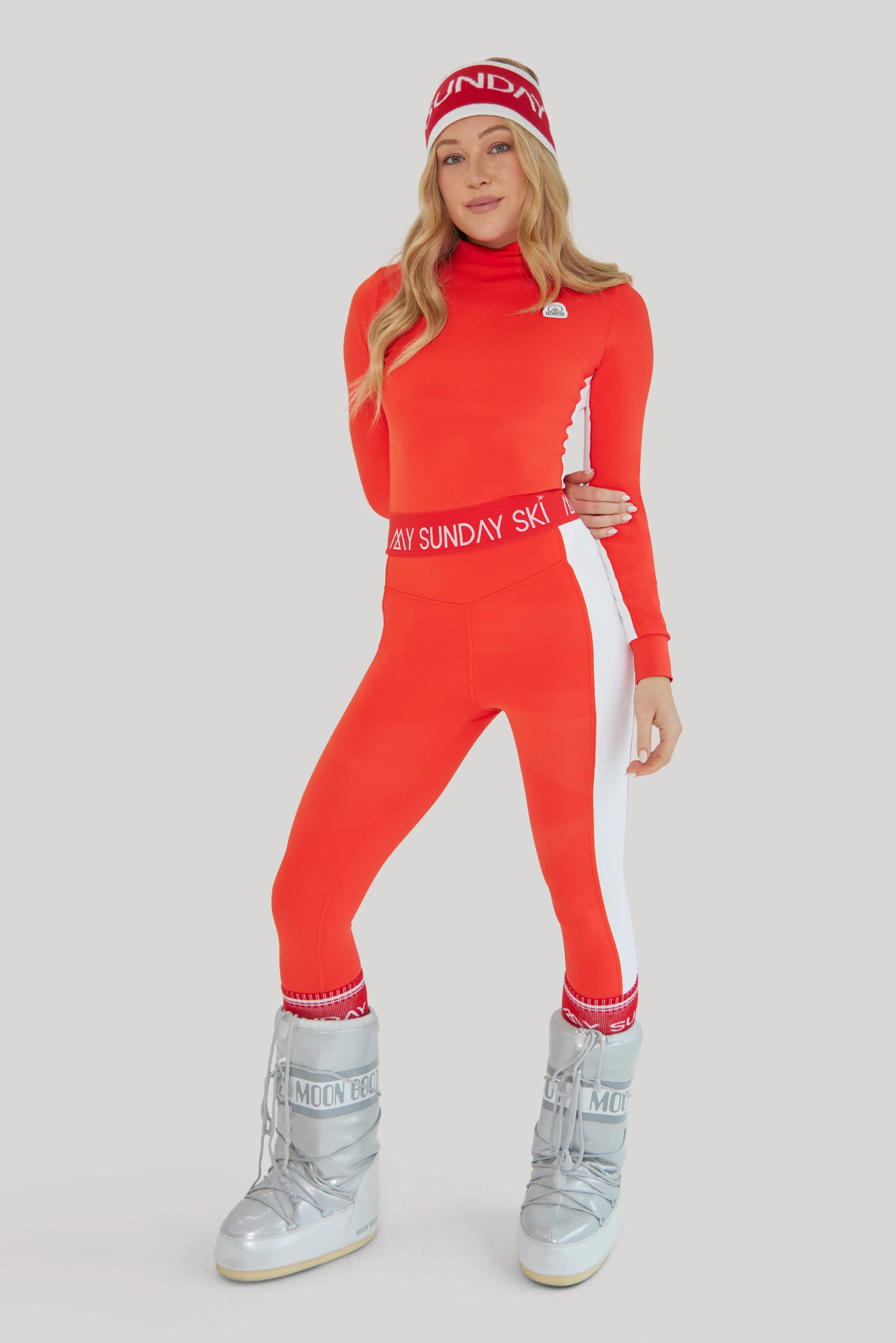 Racer Stripe Base Layer Set - Red sold by My Sunday Ski