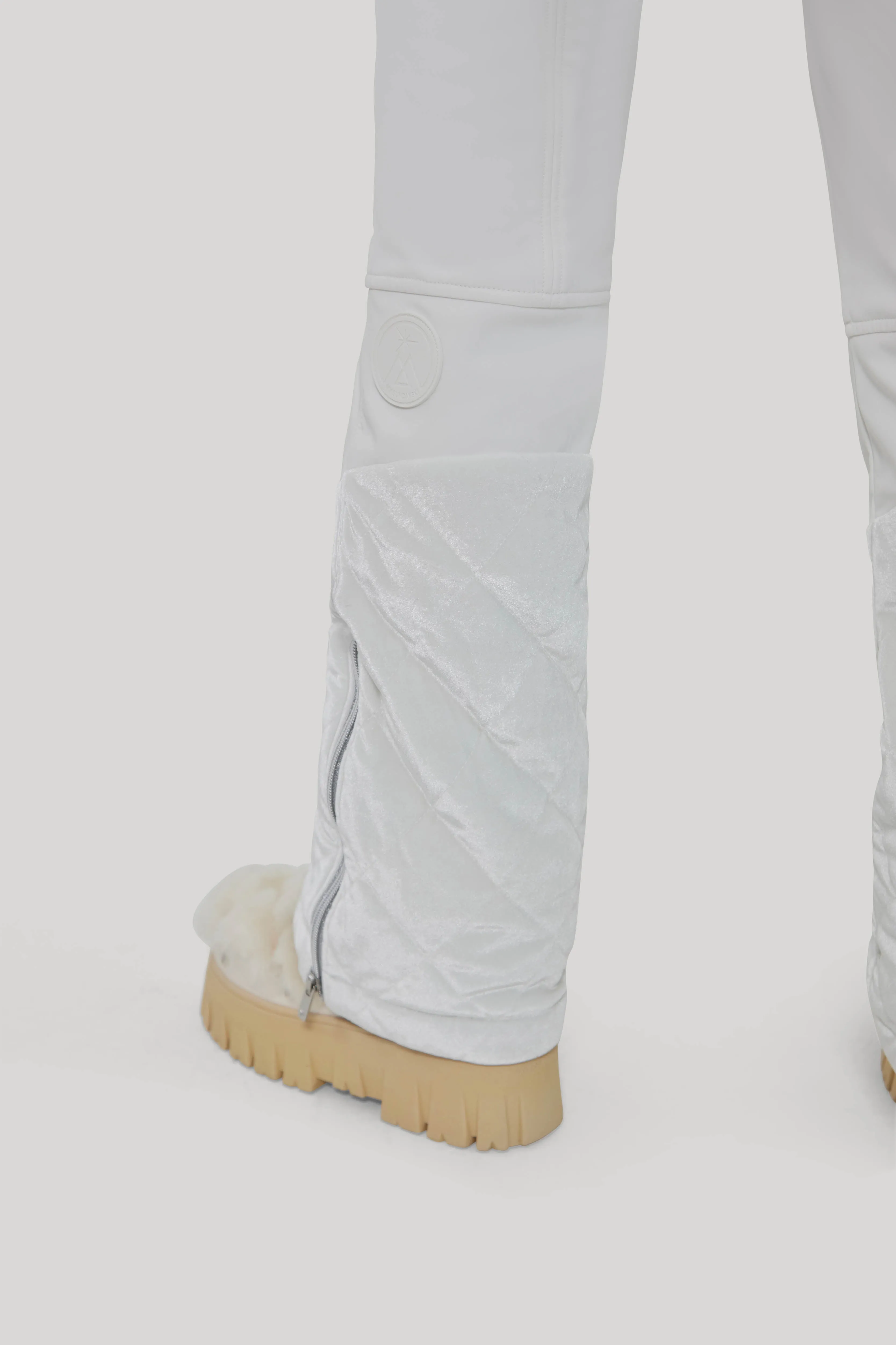 Quilted Velvet Ski Overall - White sold by My Sunday Ski product image thumbnail 4