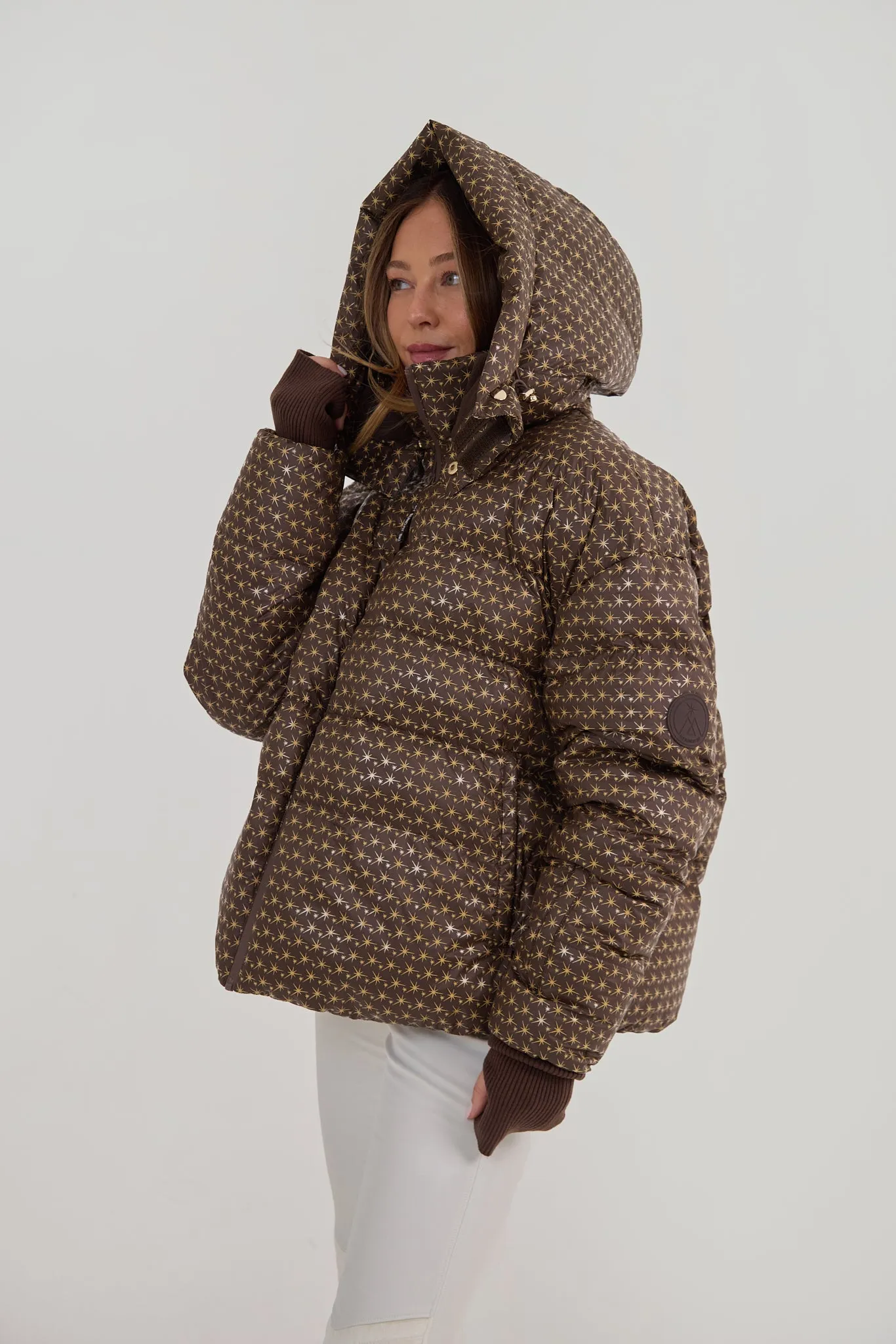 Apricity Oversized Ski Jacket - Chocolate / Gold sold by My Sunday Ski product image thumbnail 5