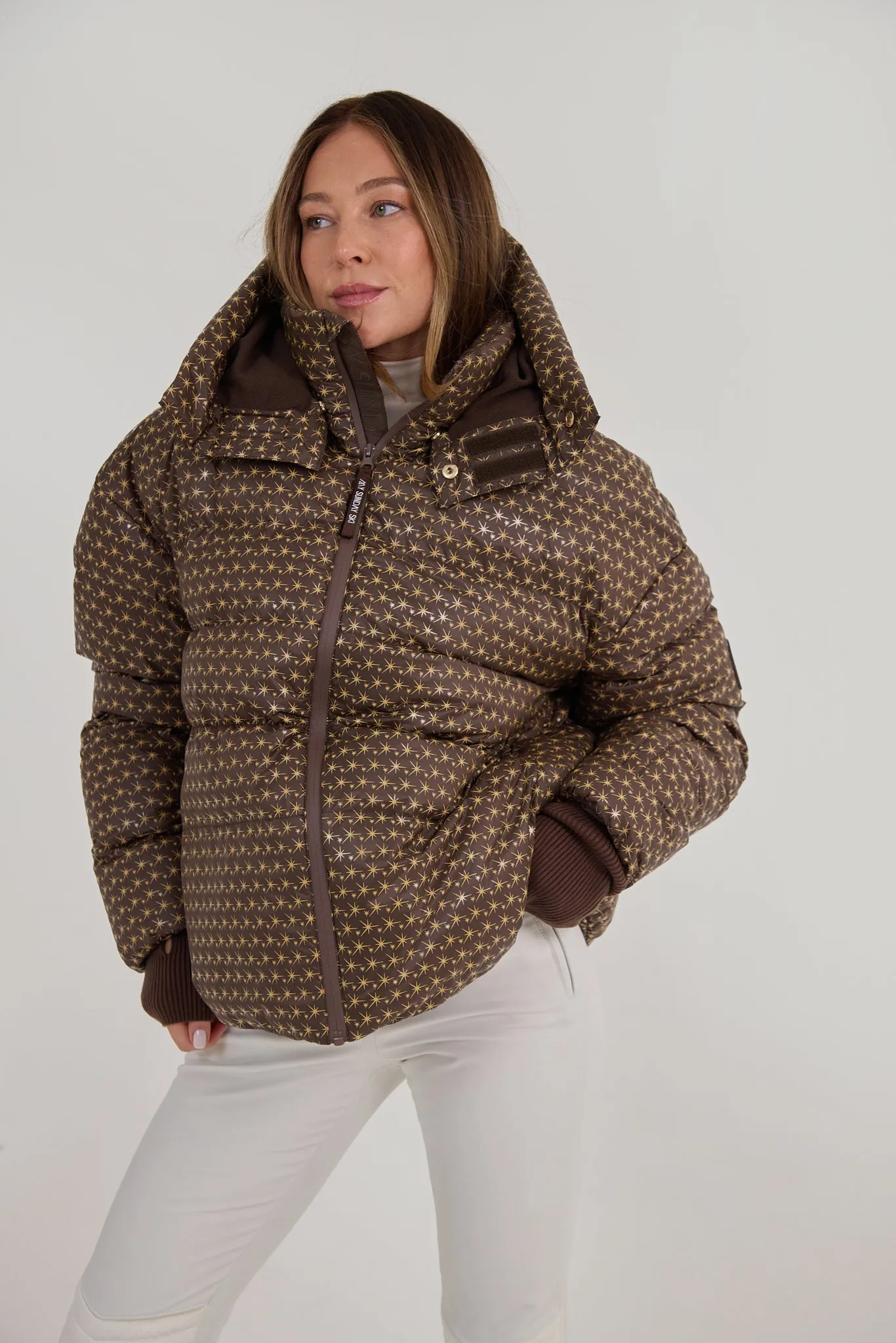 Apricity Oversized Ski Jacket - Chocolate / Gold sold by My Sunday Ski product image thumbnail 2