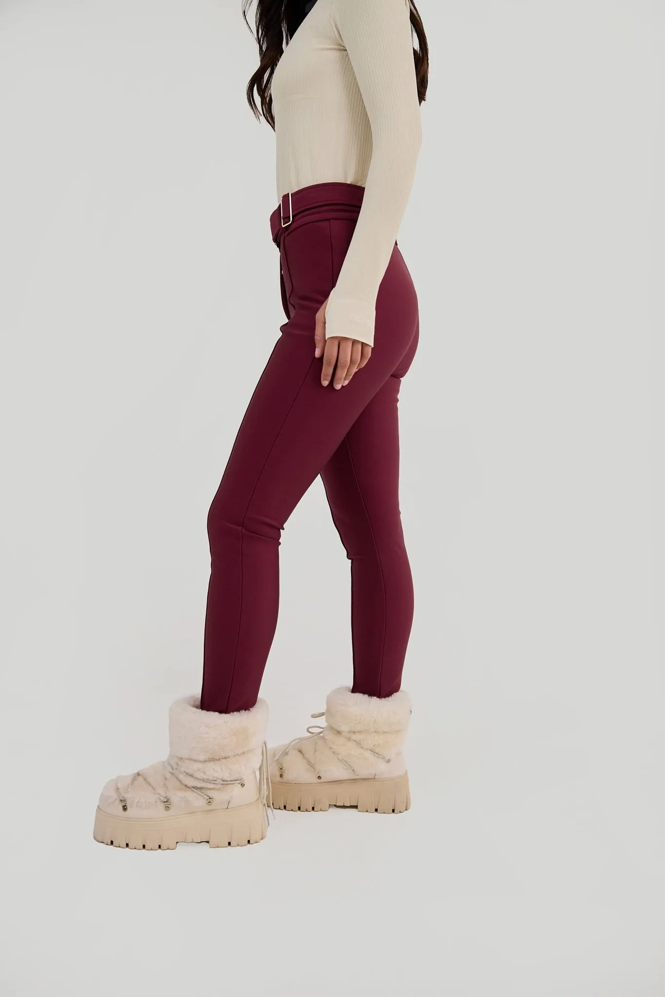 Slalom Ski Pants - Burgundy sold by My Sunday Ski product image thumbnail 4