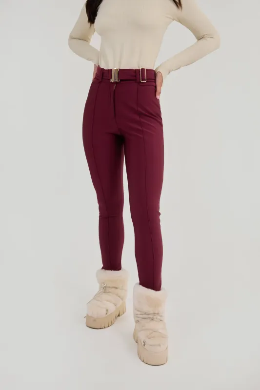 Slalom Ski Pants - Burgundy sold by My Sunday Ski