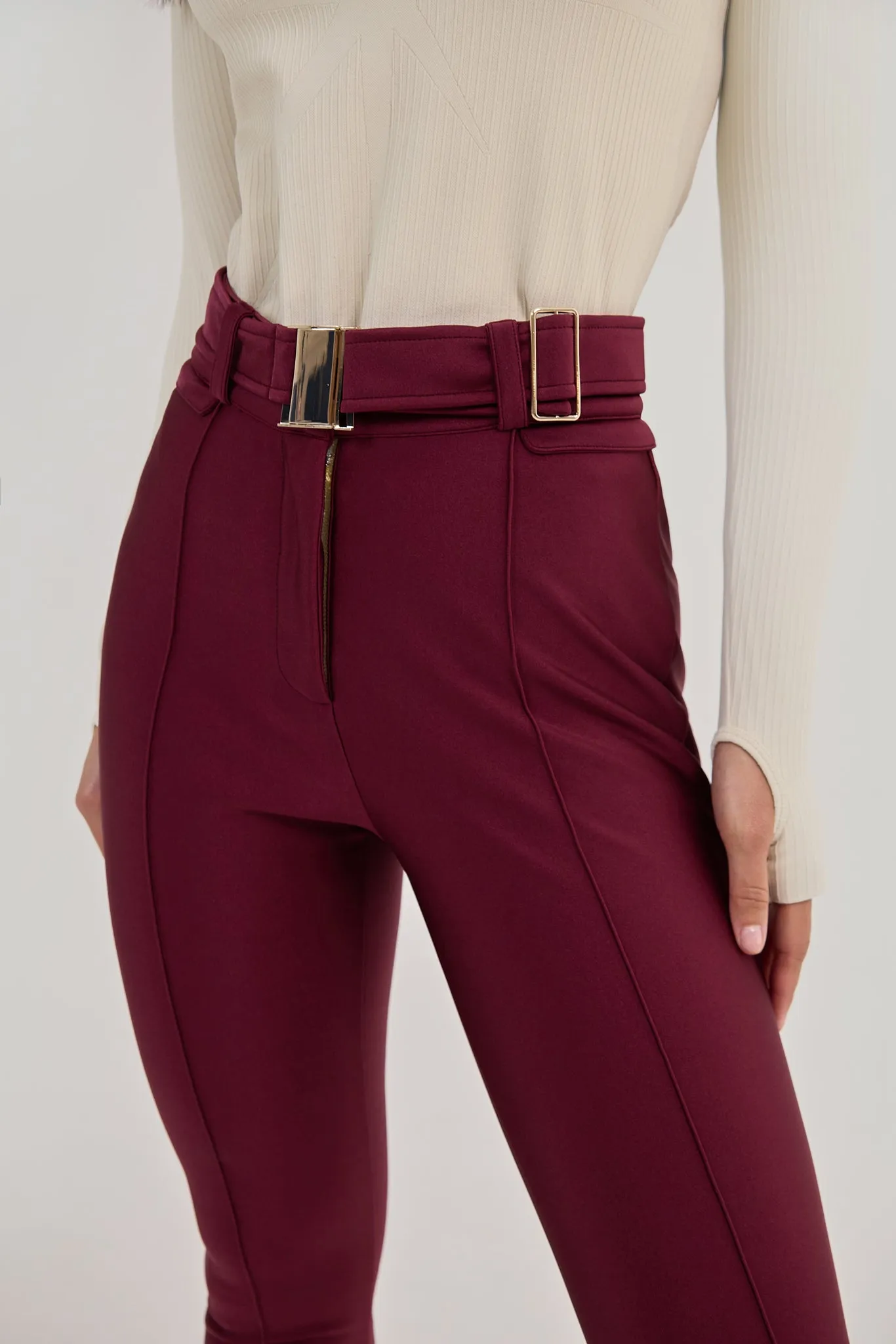 Slalom Ski Pants - Burgundy sold by My Sunday Ski product image thumbnail 3