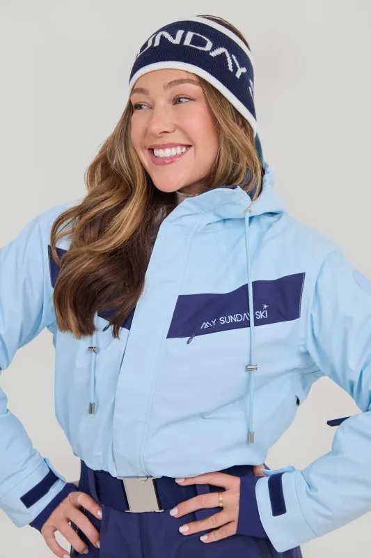 Headband - Navy Logo sold by My Sunday Ski