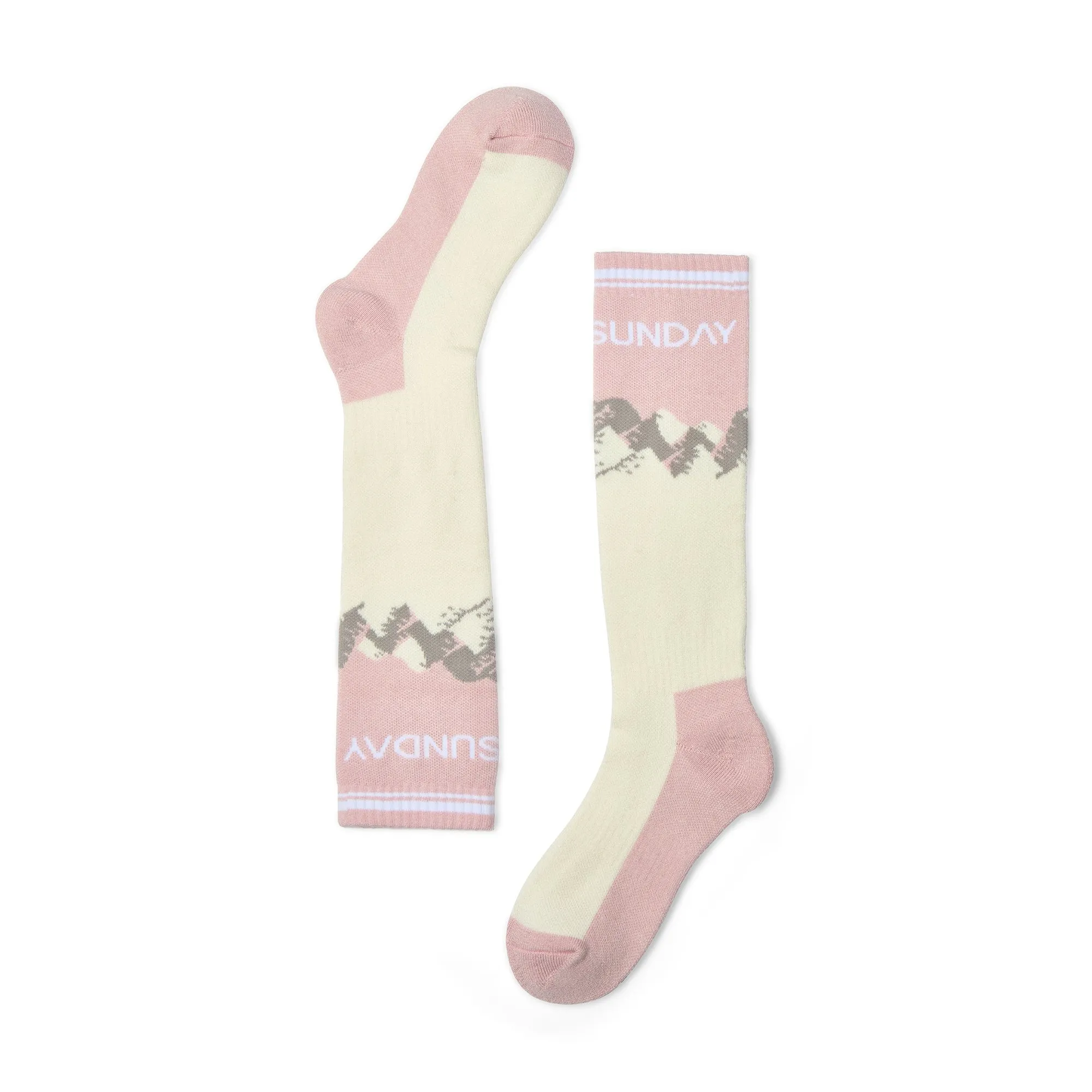 Merino Blend Performance Ski Sock - Pink sold by My Sunday Ski product image thumbnail 5