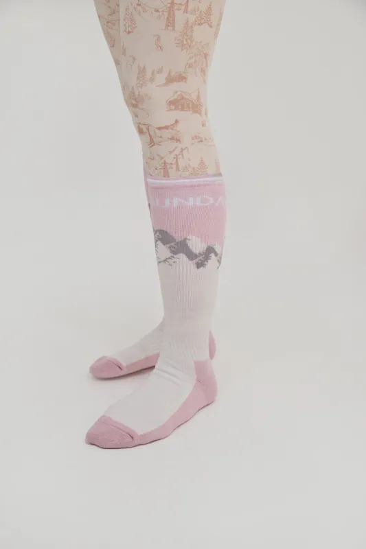 Merino Blend Performance Ski Sock - Pink sold by My Sunday Ski