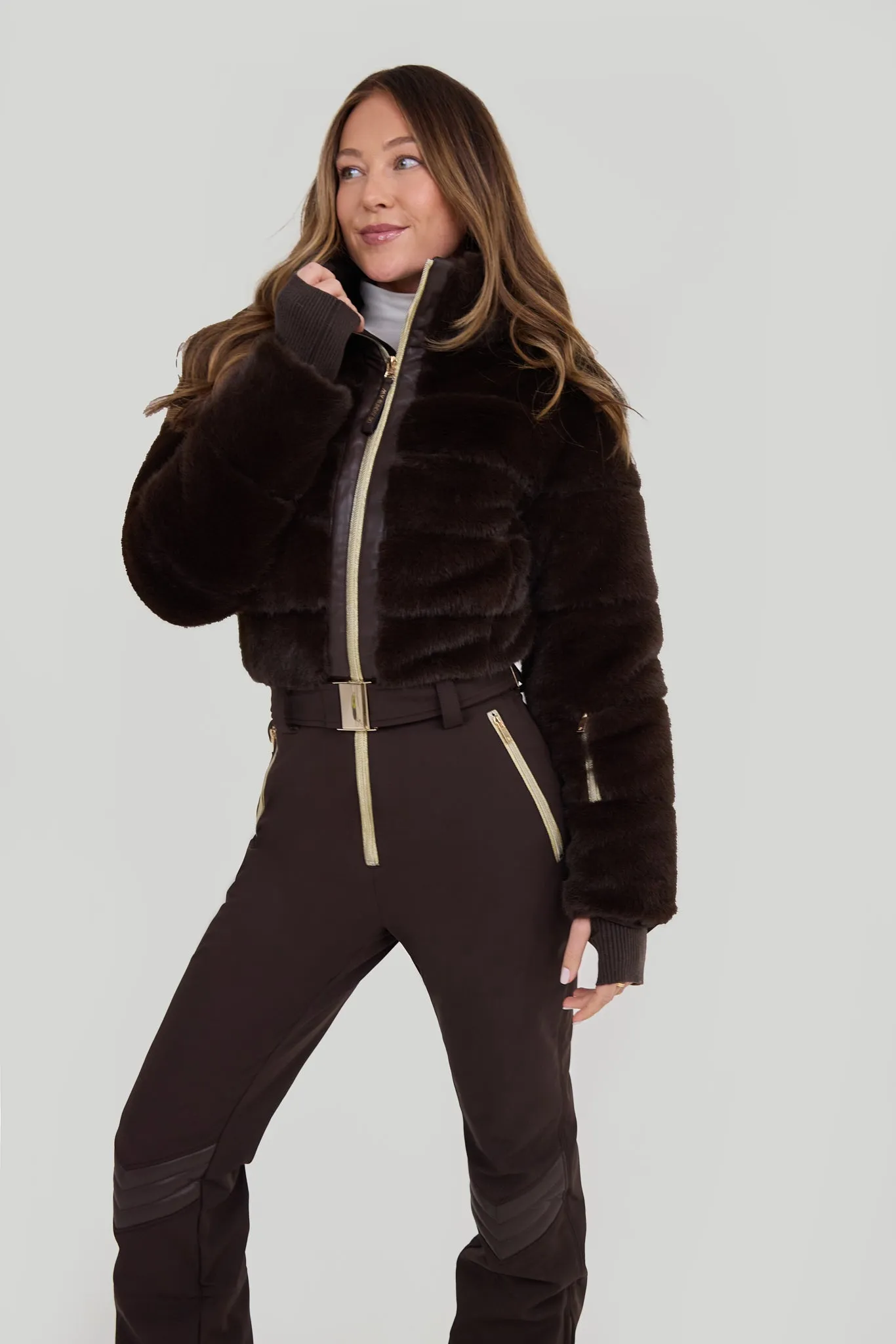 Altitude Faux Fur Ski Suit - Chocolat Chaud sold by My Sunday Ski