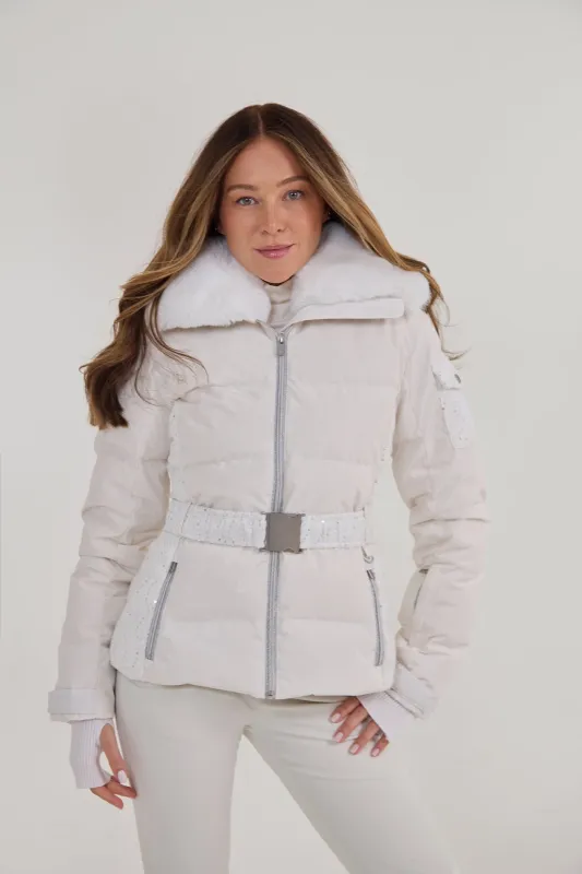 Soirée Ski Jacket - White made by My Sunday Ski